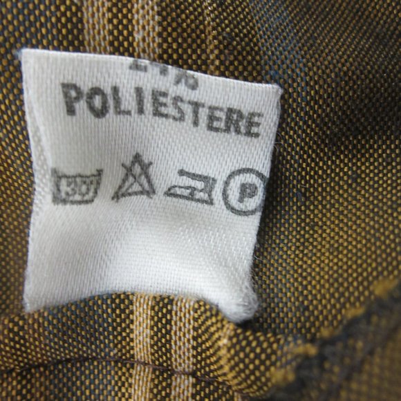 Vtg Ziegfield Le Follie Di Womens M Gold Plaid LS Blazer Jacket Oversized Italy - Picture 11 of 12